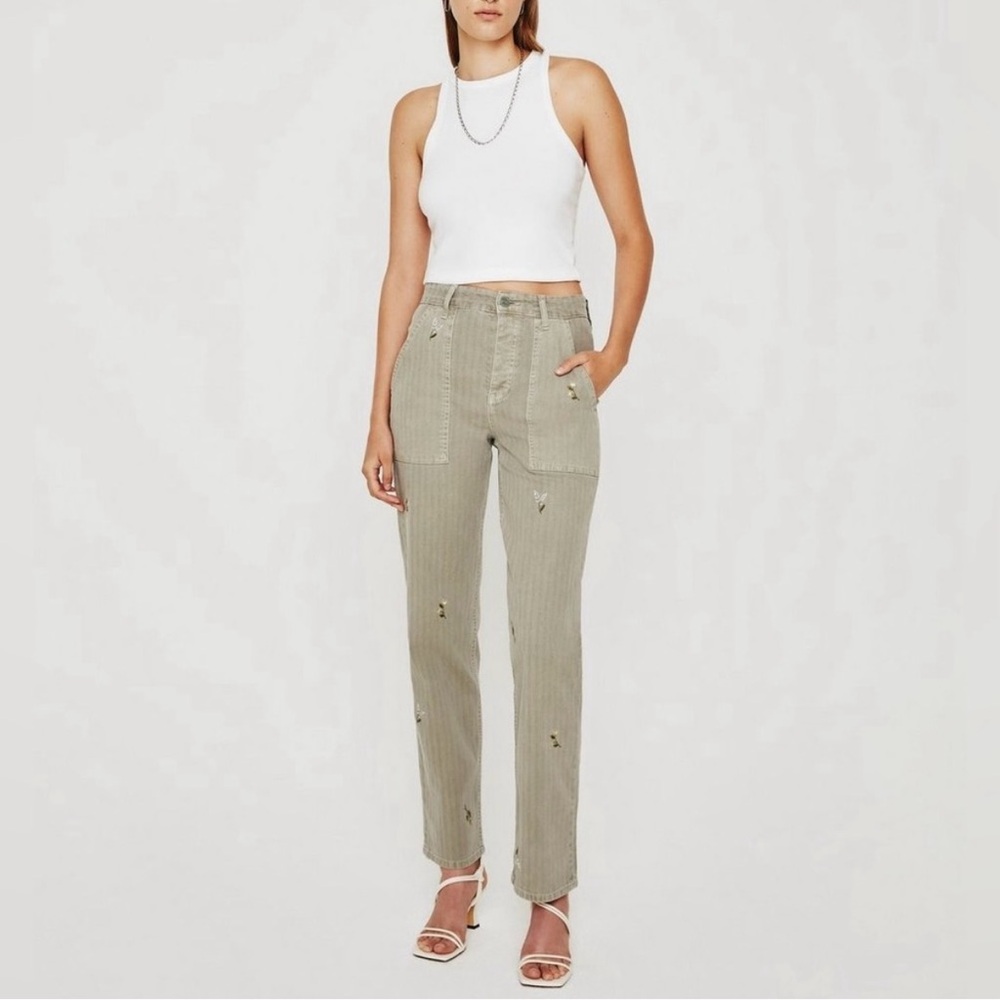 AG Clove fatigue straight leg pants